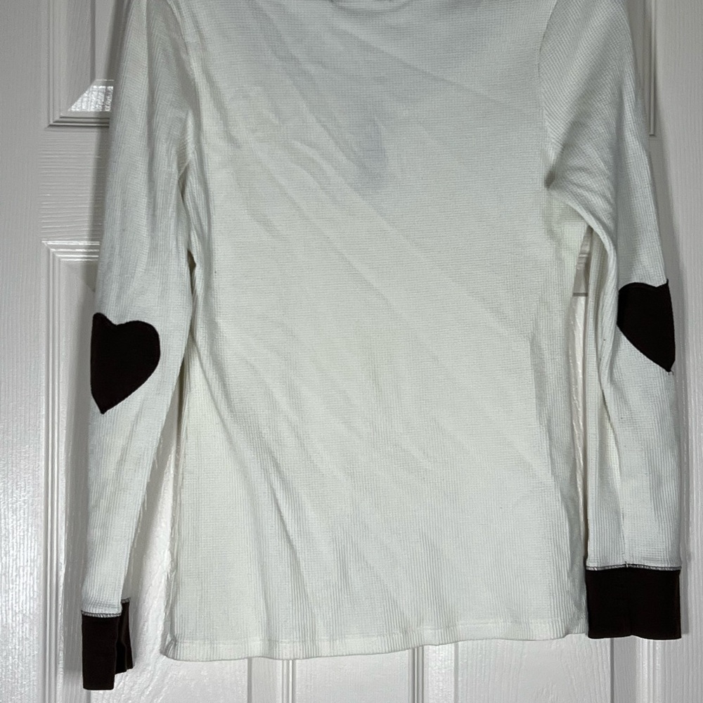 Bugle Boy Cream Waffle Knit Top